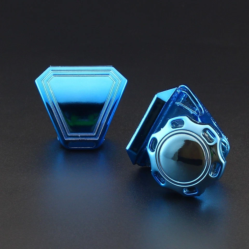 UNBRANDED Football Helmet Visor Eye Shield QUICK-RELEASE Clips - BLUE CHROME