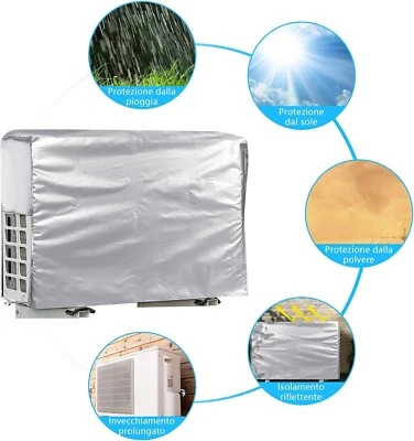 Copri motore Da Esterno Protezione Solare Impermeabile Argento - Immagine 1 di 4