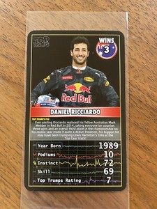 2016 Top Trumps Grand Prix Heroes Daniel Ricciardo Rookie RC