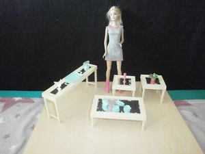 Barbie Möbel Living Room Sweet Roses Vintage 80er Jahre mit Zubehör Mattel - Bild 1 von 16