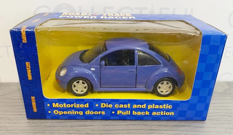 MAISTO - ROAD & TRACK - POWER RACER - VOLKSWAGEN BEETLE - BLUE - DIECAST🔥 MIB - Image 1 of 1