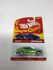 Chevelle SS 1970 Muscle Car Spectra Green Good Year Tires Hot Wheels Classics - Picture 1 of 10