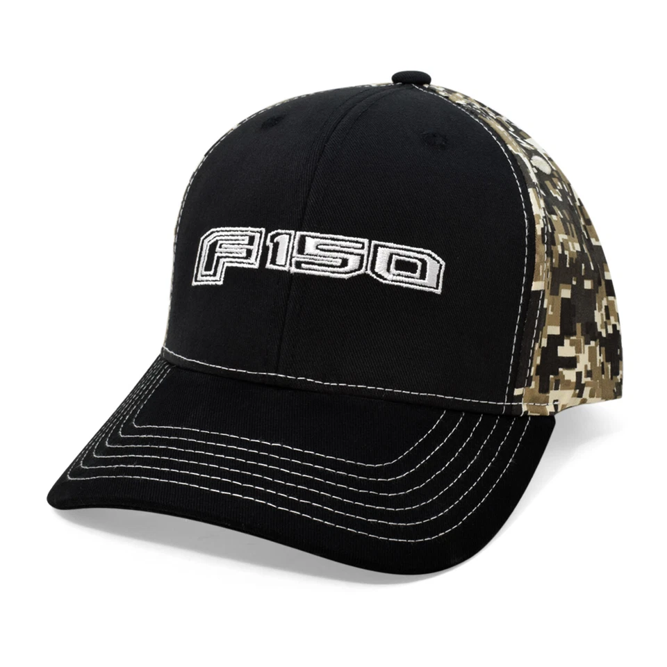 Gorra de béisbol Ford F-150 negra camuflada delantera trasera Foto 1 de 3