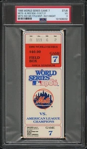 1986 World Series Game 7 Mets Clincher PSA 3 Authenticated Shea Ticket Stub - Picture 1 of 3