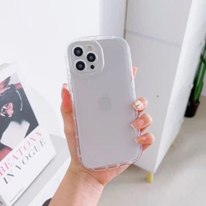 Cushion Case Cover Protective Cream For iPhone 15 14 12 13 Pro Max Silicone - Picture 1 of 11