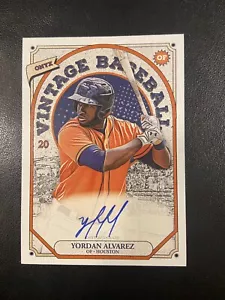 2023 Onyx Vintage Baseball YORDAN ALVAREZ #VAYA Blue Auto Prospect - Picture 1 of 2