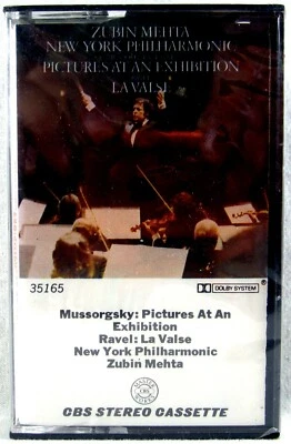 SEALED CASSETTE CBS 1980 Mussorgsky MEHTA Pictures @ an Exhibition MT-35165 - Image 1 of 3