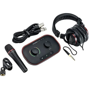 Focusrite Vocaster One Studio Solo Podcast Interface DM1 Mic & HP60v Headphones - Picture 1 of 2