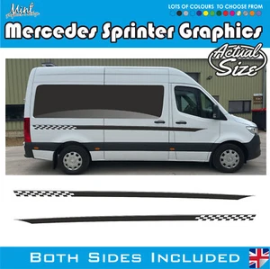 Mercedes Sprinter MWB Side Stripes Camper Decals Stickers Van Graphics 150 - Picture 1 of 5