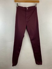 American Apparel Womens Skinny Pockets Burgundy Jeans Size Medium