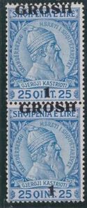 Albanien 1914 Paar Michel Nr. 44 DEUTLICH verschobener Aufdruck Postfrisch ** - Picture 1 of 2