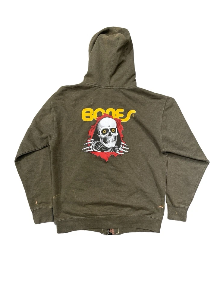 Vintage POWELL PERALTA Bones Caballero Hoodie Graphic Print  90s Y2K Mens Large - Image 1 of 4