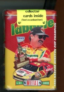 SET 5 LATTA LOTTO 1996 TEAM METAL TERRY LABONTE WINSTON CUP CHAMPION 4 CARTE METALLO - Foto 1 di 2