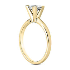 1.05ct Certified Natural Diamond H/SI1 Princess 14K Gold Classic Solitaire Ring