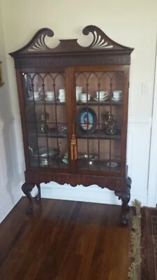 1800 年代早期英国古董展示柜 — 第 1/4 张图片