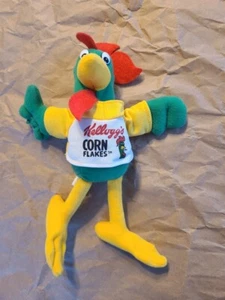 1997 Kellogg's Bean Bag Breakfast Bunch Plush Cornelius Rooster Cornflakes - Picture 1 of 2