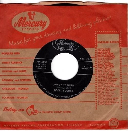 George Jones – Into My Arms Again / Who Shot Sam 7" 45 Foto 1 de 4