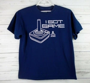 Atari I Got Game Tee Shirt Mens Size L Large Front Graphic Navy Blue Joystick - Picture 1 of 6