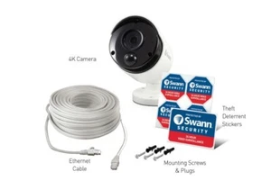 Swann NHD-887 4K Ultra HD PoE CCTV IP PIR fotocamera bullet per NVR 8580 8780 UHD - Foto 1 di 6