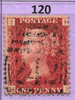 Gb Qv 1868 Sg43 / 44, 1D Penny Red,  Good Used, Plate 120 (Hi)