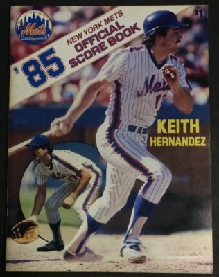 METS 1985 OFFICIAL PROGRAM KEITH HERNANDEZ METS VS EXPOS DARRYL Strawberry 2 HR - Image 1 of 4