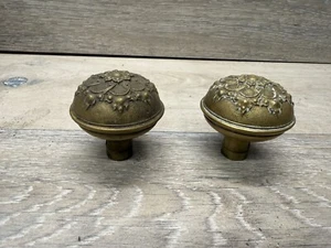 2 - Antique 1890’s Cast Bronze Ornate Door Knobs By Norwalk Hardware & Lock Co. - Picture 1 of 8