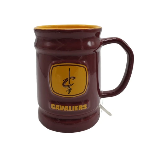 Cleveland Cavaliers 2017 NBA Basketball Relief Coffee Mug 15 Oz- Wine Burgundy Cover