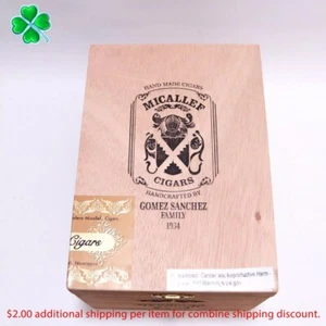 Micallef Herencia Maduro Toro Empty Wood Cigar Box 7" x 5" x 4.5" - Picture 1 of 11