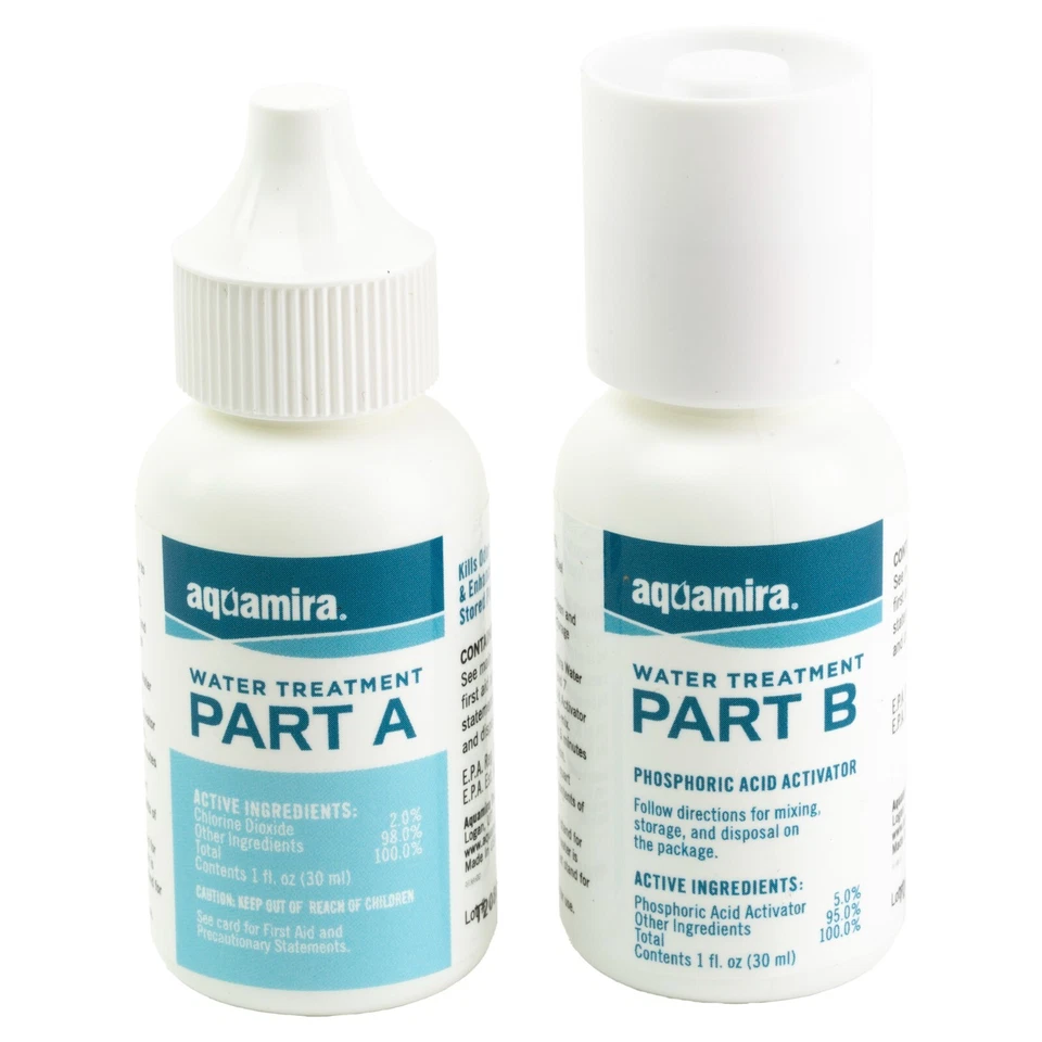 Aquamira Water Treatment Drops 1 oz Bottles Treats Up to 30 Gallons of Water 672 - Image 1 of 1