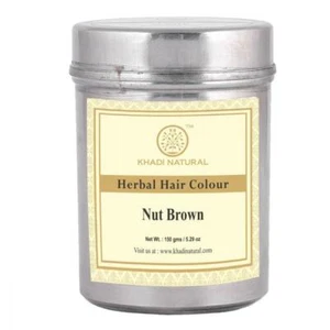 Low Cost Khadi Natural Herbal Nut Brown Henna 150 gms Ayurvedic Hair Growth - Picture 1 of 2