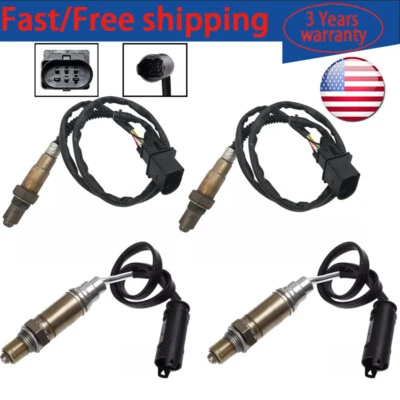 Sensor de oxígeno aguas arriba+aguas abajo 4 piezas para BMW 2004-05 545I 645CI, 2002-05 745I 745LI Foto 1 de 4