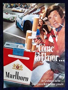 Marlboro Zigaretten, originale Werbung aus 1970  Rennsport - Picture 1 of 1