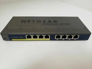 Netgear ProSafe GS108P 8 Port Gigabit Ethernet Switch with 4-Port PoE - Picture 1 of 2