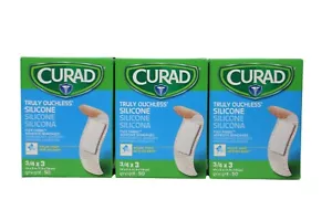 CURAD Truly Ouchless Silikon Klebebandagen Stoffbandagen, 50 Ct - 3er Pack - Bild 1 von 5
