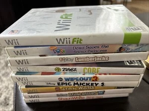 Pacchetto giochi Nintendo Wii 9 Epic Topolino Lego Star Wars Rayman Dora Zumba - Foto 1 di 1