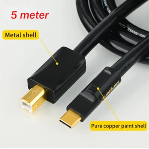 Câble audio HiFi haut de gamme pur SIlver Core type C vers USB A B OTG cordon de décodage - Photo 1 sur 9
