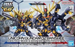 SD Gundam Cross Silhouette Unicorn Gundam 02 Banshee (Destroy Mode) & Banshee No - Picture 1 of 14