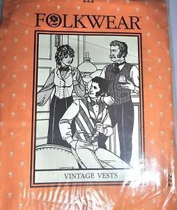 Folkwear Vintage Weste Schnittmuster 222 Herren/Damen VINTAGE '82 unbenutzt - F2 - Bild 1 von 6