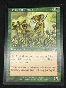 Magic the Gathering MTG Priest of Titania Green Urza's Saga Common - Bild 1 von 2