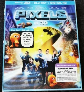 PIXELS -IN 3D -Action Comedy 3D & 2D Blu Ray (Adam Sandler/Kevin James) - Picture 1 of 2