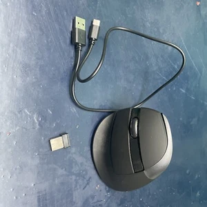 DELUX Left Handed Vertical Mouse, Reduce Hands Strain Rechargeable Silent BT - Picture 1 of 8