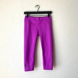 Leggings Capri ATHLETA Sonar Cremallera Bolsillo Trasero Cintura Elástica Púrpura WMNS Talla S - Imagen 1 de 9