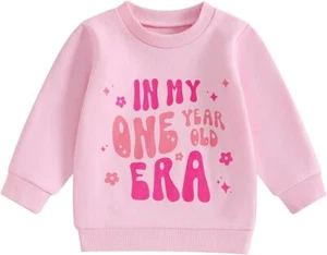 FYBITBO First Birthday Baby Girl Outfit in My One Year Old 12-18 Months, Pink - Picture 1 of 9