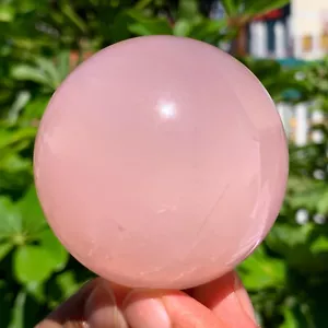 240G Natürliche Rosa Kristall Quarz Kristall Kugelkugel Heilung - Bild 1 von 13