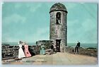 St Augustine Florida Fl Postcard Old Watch Tower Fort Marion Scene 1910 Unposted
