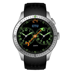 Deal 24 CTU Agent Watch Two Time Zone  Compass Collection - Picture 1 of 3