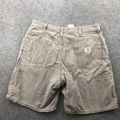 Carhartt Shorts Womens 12 Khaki Carpenter Utility Canvas Pockets Durable Work - Image 1 of 4
