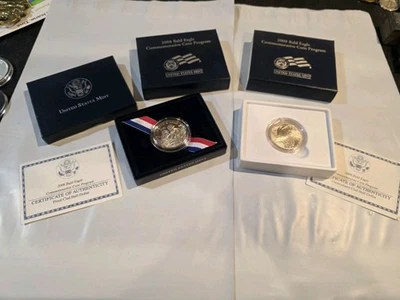 2 pc 2008-S U.S. Mint Bald Eagle Commemorative Coin Program Clad Half Dollar - Image 1 of 4