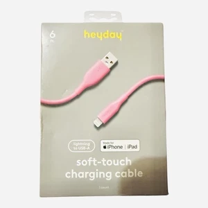 Heyday 6ft Soft Touch Fast Charging Cable - Cosmetic Pink - Picture 1 of 2