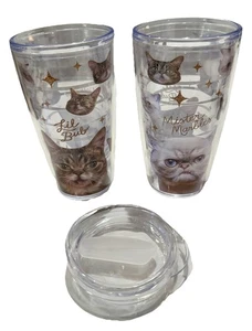 RARO Lote de 2 Canicas Lil Bub Mister Mr. Kitten Gato Meme Vaso Taza Taza 16 Oz - Imagen 1 de 17